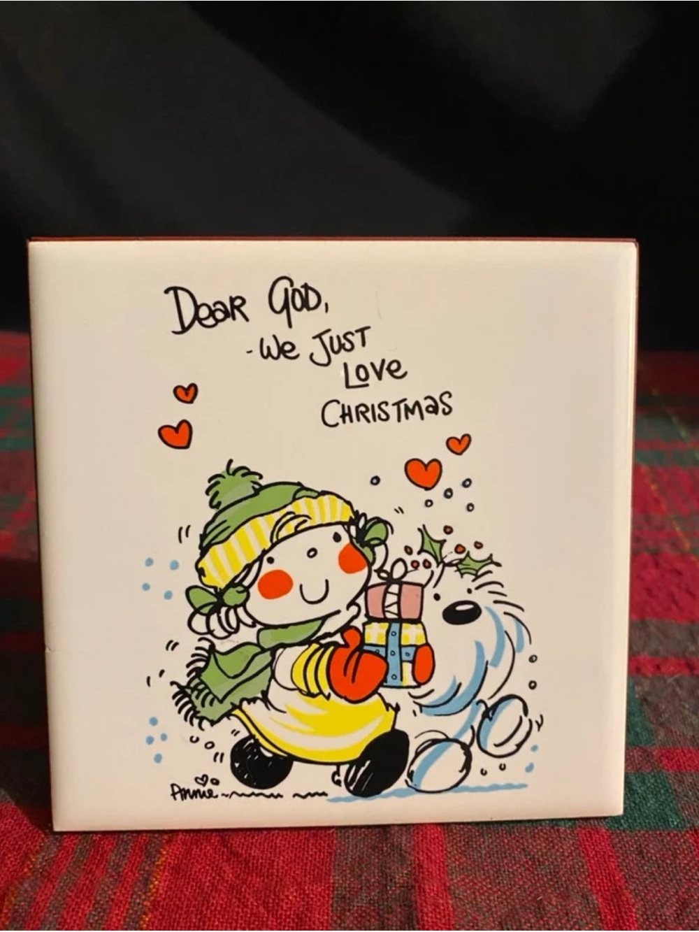 1983 "Dear God Kids" Christmas Plaque by Enesco